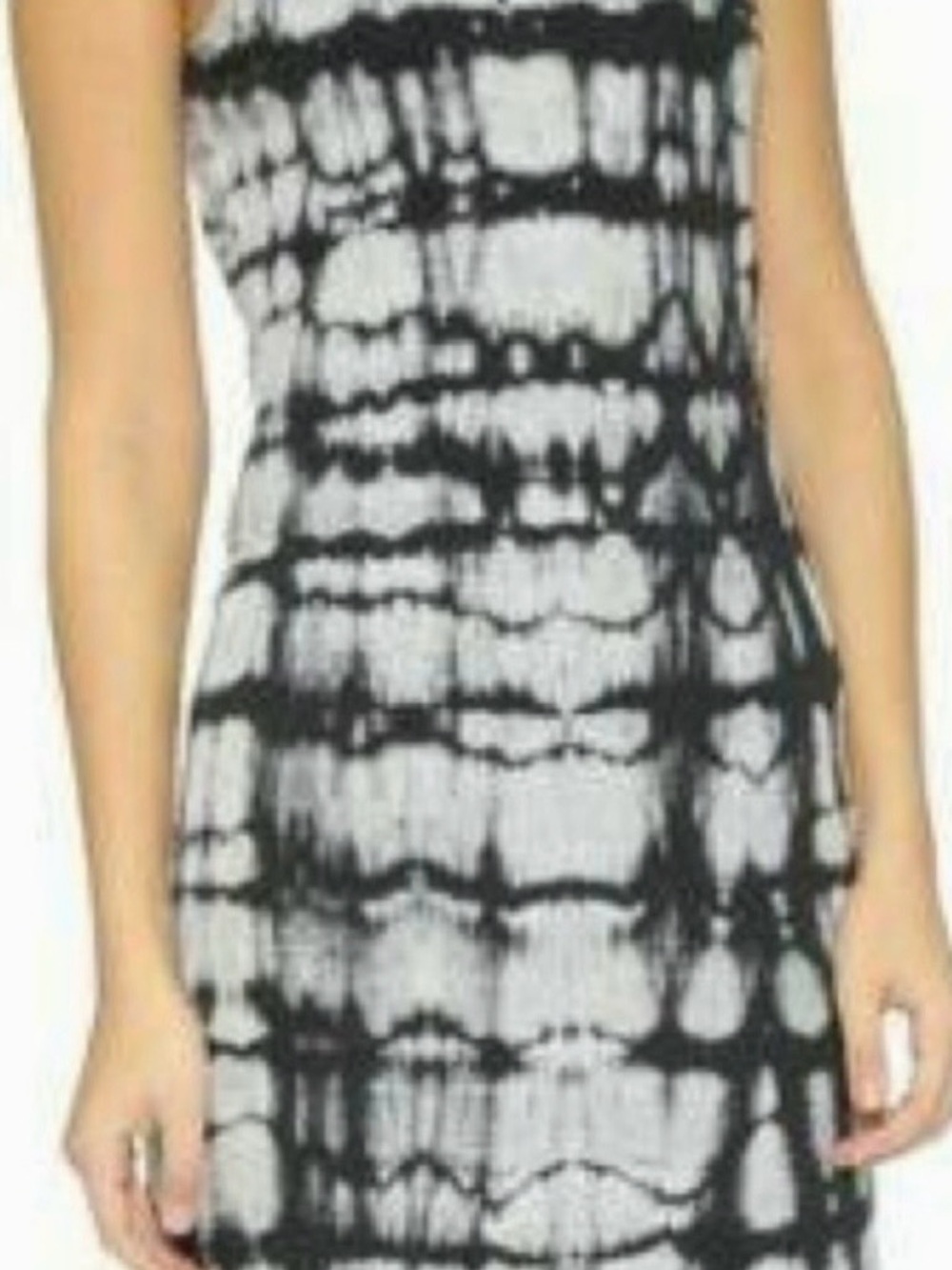 Current/Elliott Black & White Tie-Dye Mini Dress